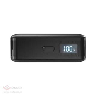 Powerbank SBS HD 30W 10000mAh USB-C z wyświetlaczem LCD - czarny