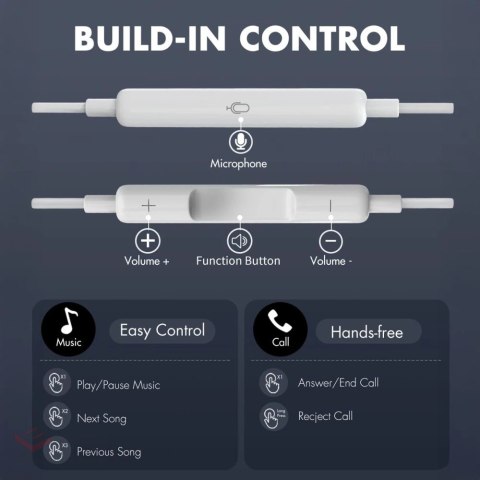 Słuchawki Tech-Protect Ultraboost Core G2 Lightning - białe