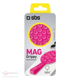 Uchwyt SBS MAG Grippy kompatybilny z MagSafe z przyssawką i uszkiem - różowy