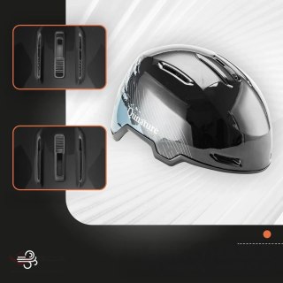 Kask narciarski Qunature 10130003003 z nausznikami snowboard 58-61 cm - czarny