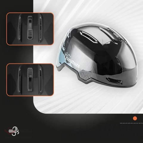 Kask narciarski Qunature 10130003004 z nausznikami snowboard 54-58 cm - czarny