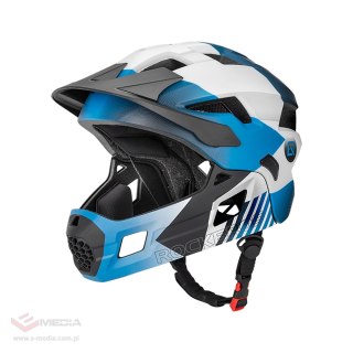 Kask rowerowy Rockbros TS-61 10110061001 dziecięcy z odpinaną szczęką rozmiar S (48-52) - niebieski