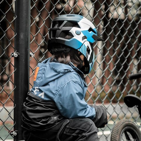 Kask rowerowy Rockbros TS-61 10110061001 dziecięcy z odpinaną szczęką rozmiar S (48-52) - niebieski