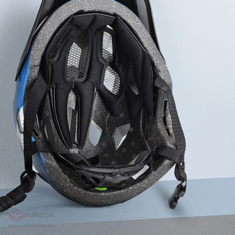 Kask rowerowy Rockbros TS-61 10110061002 dziecięcy z odpinaną szczęką rozmiar M (54-57) - niebieski