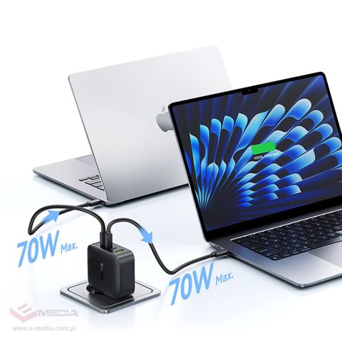 Ładowarka sieciowa Baseus EnerFill FH11 GaN 140W 3xUSB-C + 1xUSB-A - czarna