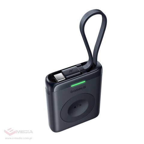 Powerbank Baseus EnerFill FW11 5W do Apple Watch z wbudowanym kablem - czarny