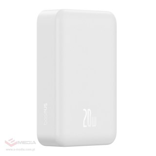 Powerbank magnetyczny Baseus EnerFill FM41 20000mAh 20W z kablem USB-C do USB-C 30cm - biały