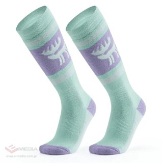 Skarpetki narciarskie Qunature 037202 rozmiar 43-48 (L/XL) - fioletowo-zielone