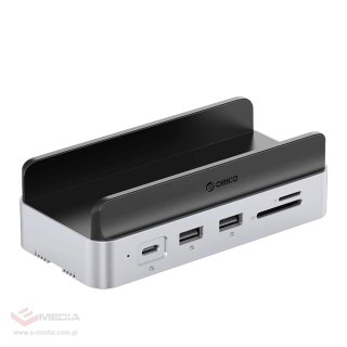 Stacja dokująca Orico MiniDock 10w1 z kieszenią na dysk twardy SSD - srebrna