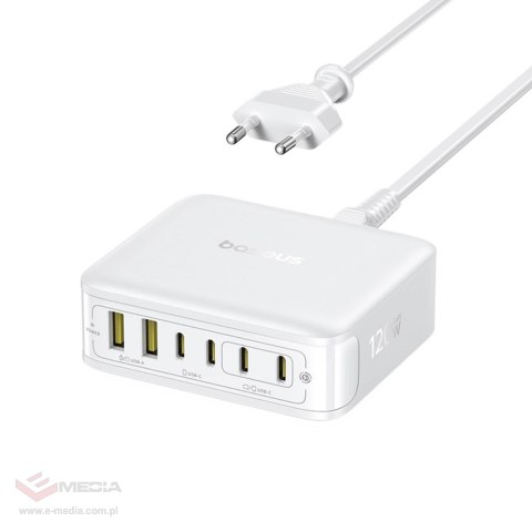 Stacja ładująca Baseus EnerFill FH21 120W 4xUSB-C + 2xUSB-A - biała