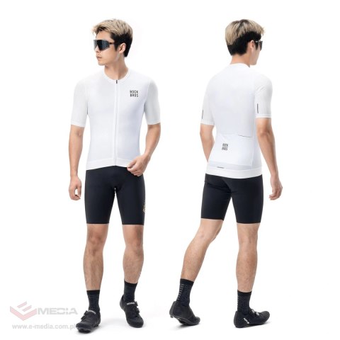 Koszulka rowerowa Rockbros 15200025 z krótkim rękawem rozmiar XXXL - biała
