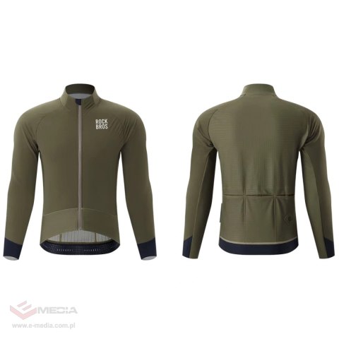 Kurtka rowerowa Rockbros YDWT014 zimowa polarowa dwuwarstwowa rozmiar XL - zielona