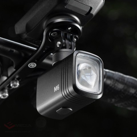 Lampka rowerowa Rockbros M6 1000 lm przednia akumulatorowa 2800 mAh - czarna