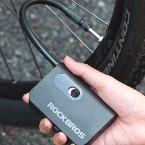 Pompka akumulatorowa Rockbros L1 Mini 70 psi kompresor długość węża 200 mm Schrader - czarna