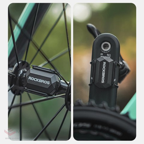 Czujnik prędkości lub kadencji 2w1 Rockbros C3 ANT+ / Bluetooth - czarny