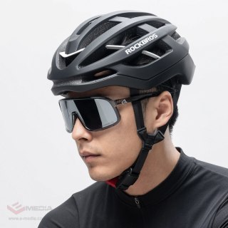 Kask rowerowy Rockbros HC-58BK-L 58-61 cm - czarno-szary