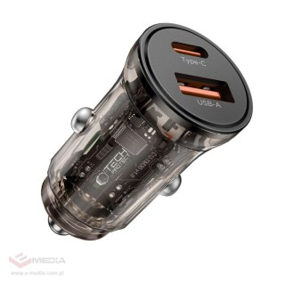 Ładowarka samochodowa Tech-Protect CC01 45 W 2-porty USB-A / USB-C - czarna