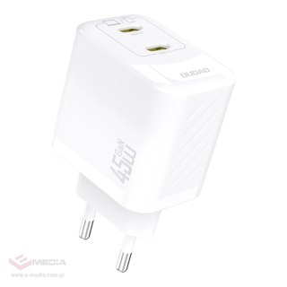 Ładowarka sieciowa Dudao A28PEU PD 45W GaN 2xUSB-C - biała