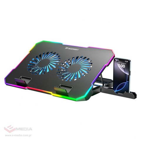 Podstawka Wozinsky WDCX-A26 NitroCool RGB chłodząca gamingowa pod laptop - czarna