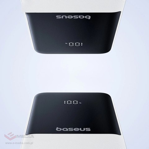 Powerbank Baseus Lipow 10000mAh 22,5W z dwoma wbudowanymi kablami (z kablem Baseus Simple USB-A - USB-C 3A 20cm) - biały