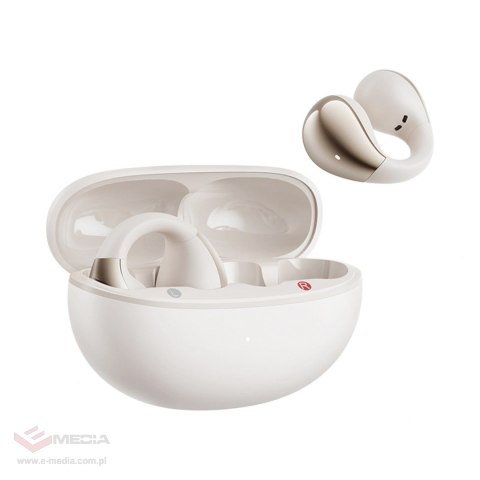 Słuchawki OWS QCY Crossky C30 z klipsem IPX4 Bluetooth 5.4 - białe