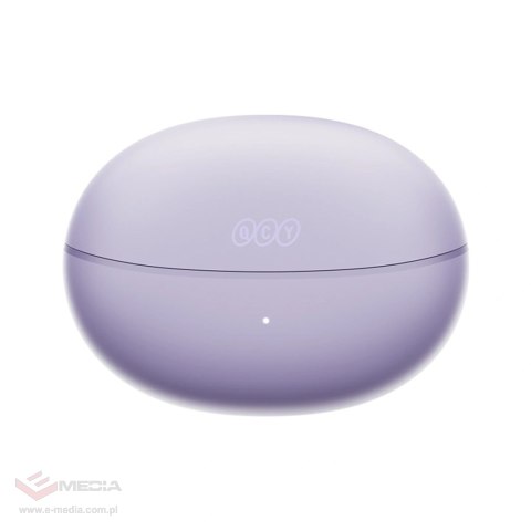 Słuchawki OWS QCY Crossky C30 z klipsem IPX4 Bluetooth 5.4 - fioletowe