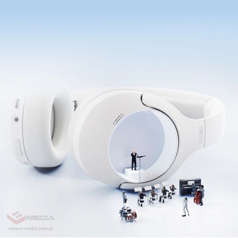 Słuchawki nauszne QCY H3 Lite z ANC i Bluetooth 5.3 - białe