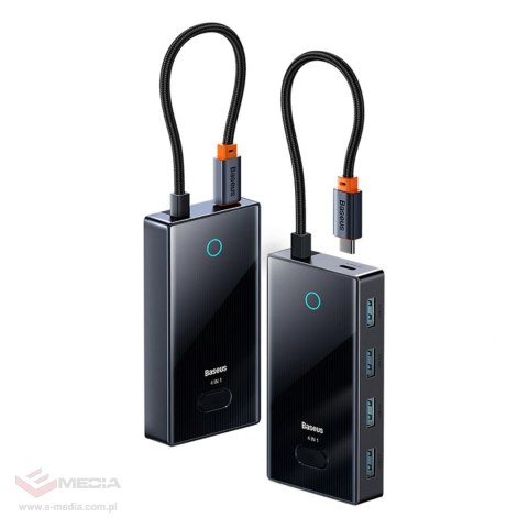 Hub USB-C Baseus PioneerJoy 4xUSB-A 3.0 - szary