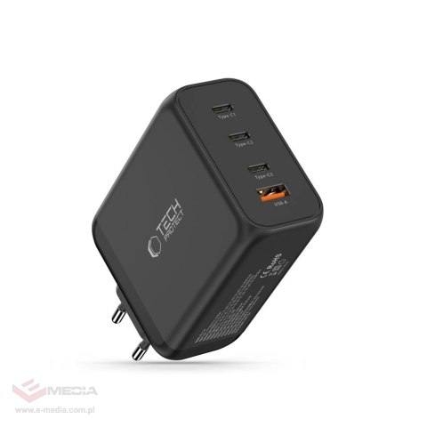 Ładowarka sieciowa Tech-Protect NC200W-GaN 4-Porty 200W - czarna