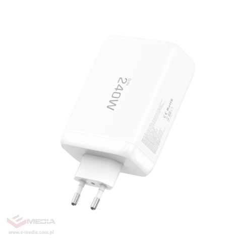 Ładowarka sieciowa Tech-Protect NC240W-GaN 4-Porty 240W - biała