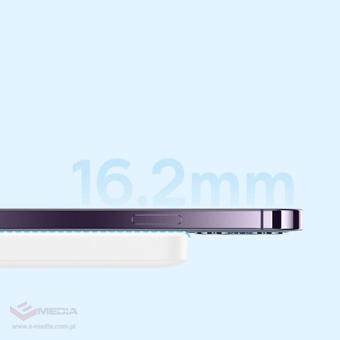 Powerbank Baseus Airpow 6000mAh 20W magnetyczny z kablem Baseus Simple USB-C - USB-C 30cm - biały