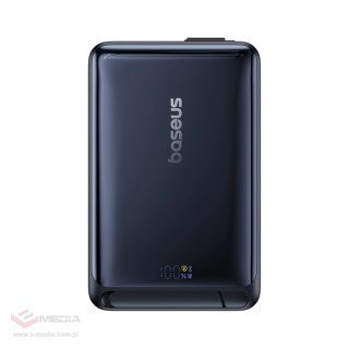 Powerbank Baseus Nomos 10000mAh 30W Qi2 z podstawką kompatybilny z MagSafe z wbudowanym kablem USB-C - czarny