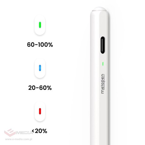 Rysik Metapen Pencil Air8 Pro do iPada - biały