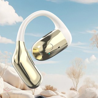 Słuchawka zauszna Dudao U4Pro Bluetooth uniwersalna do obu uszu - beżowo-złota
