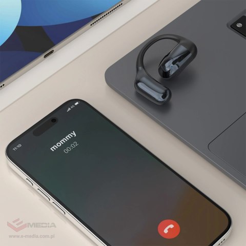 Słuchawka zauszna Dudao U4Pro Bluetooth uniwersalna do obu uszu - czarna