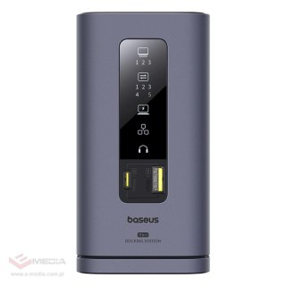 Stacja dokująca Baseus Spacemate hub USB-C 11w1 3xHDMI 4K 60Hz + 2xUSB-A (10Gb/s) + 1xUSB-C (10Gb/s) + RJ45 + 2xUSB-A (480Mb/s) 