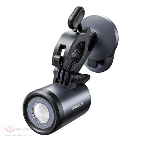 Uchwyt z lampką 2w1 Baseus PrimeTrip uniwersalny 3000mAh IP68 LED - czarno-szary