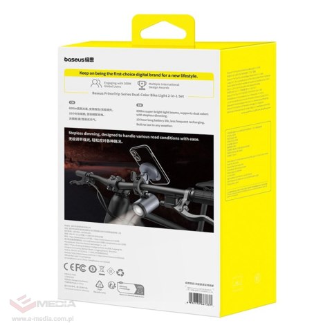 Uchwyt z lampką 2w1 Baseus PrimeTrip uniwersalny 3000mAh IP68 LED - czarno-szary