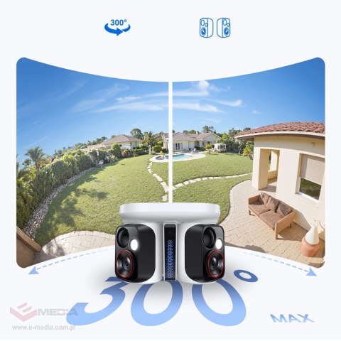 Kamera zewnętrzna Baseus Security X1 Pro Dual Camera 3K - biała