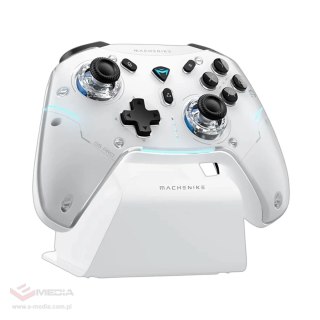 Kontroler do gier Machenike G5Pro Max bezprzewodowy ze stacją ładującą - biały