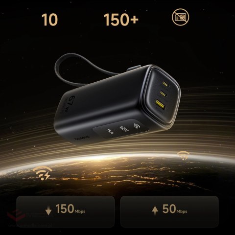Powerbank Baseus EnerGeek GX11 MiFi 20000mAh 67W z funkcją Wi-Fi - czarny