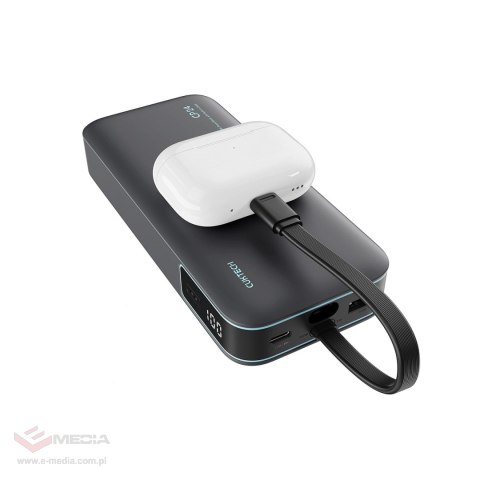 Powerbank Cuktech LPB200N 40W 20000mAh ze zintegrowanym kablem - szary