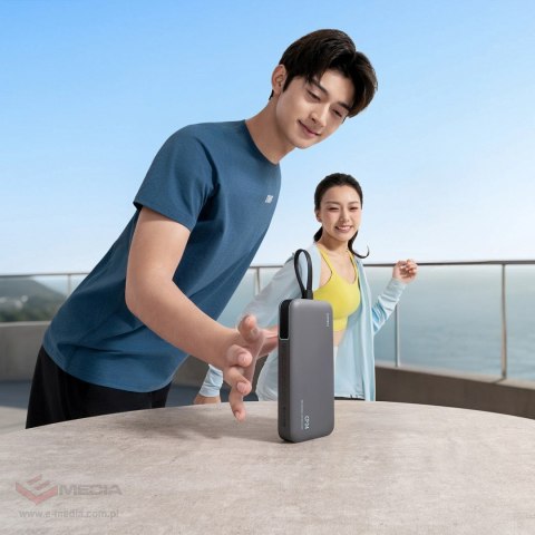 Powerbank Cuktech LPB200N 40W 20000mAh ze zintegrowanym kablem - szary