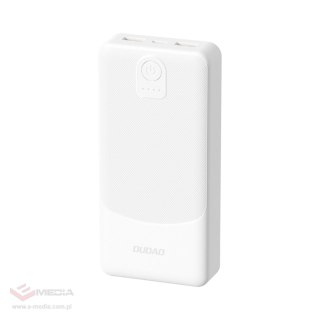 Powerbank Dudao K10Pro 2,4A 20000mAh 2 x USB-A - biały