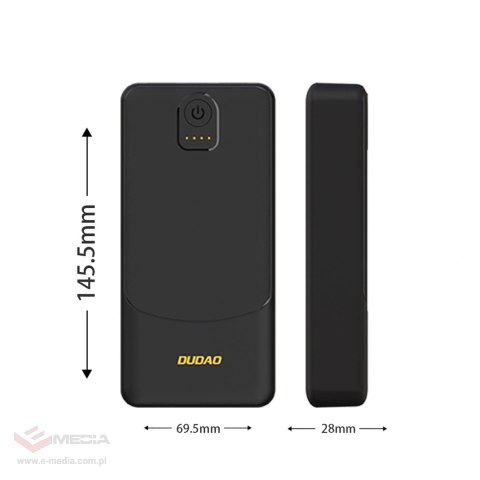 Powerbank Dudao K10Pro 2,4A 20000mAh 2 x USB-A - czarny