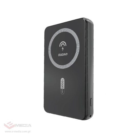 Powerbank magnetyczny Dudao K14S 20W 5000mAh 1x USB-A 1x USB-C - czarny