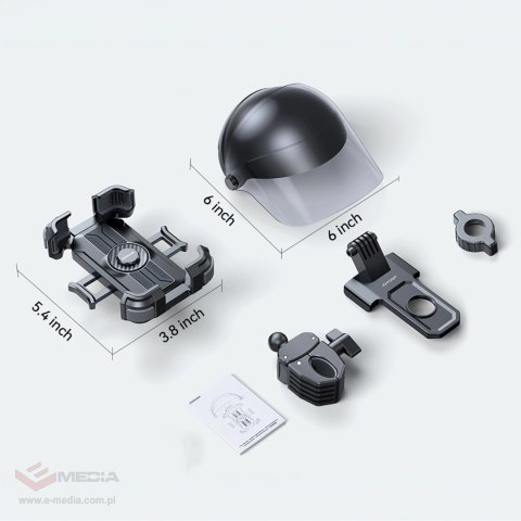Uchwyt rowerowy Joyroom JR-ZS526 z osłoną przeciwsłoneczną automatyczny - czarny