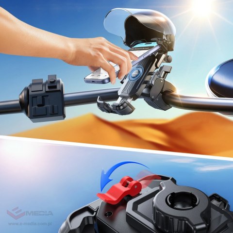 Uchwyt rowerowy Joyroom JR-ZS526 z osłoną przeciwsłoneczną automatyczny - czarny