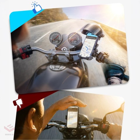 Uchwyt rowerowy Joyroom JR-ZS526 z osłoną przeciwsłoneczną automatyczny - czarny