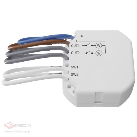BEZPRZEWODOWY DWUKANAŁOWY STEROWNIK 230V AC ASW-220 (Smart 2-CH Relay) ABAX/ABAX2 SATEL